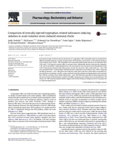 Comparison Of Centrally Injected Tryptophan Related Substances Inducing